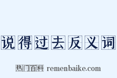 说得过去反义词是什么意思的图片